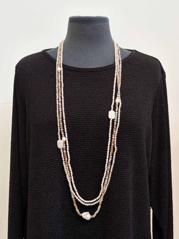3 Layer Earthy Tones Necklace