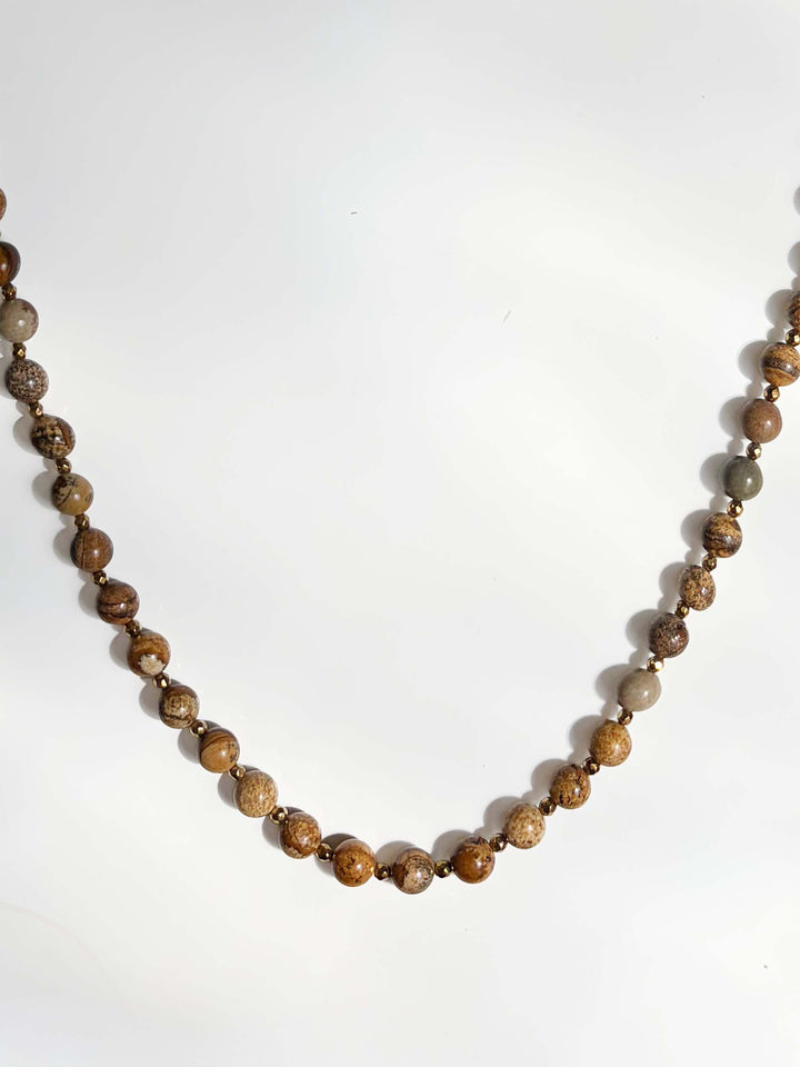 Wood Long Necklace