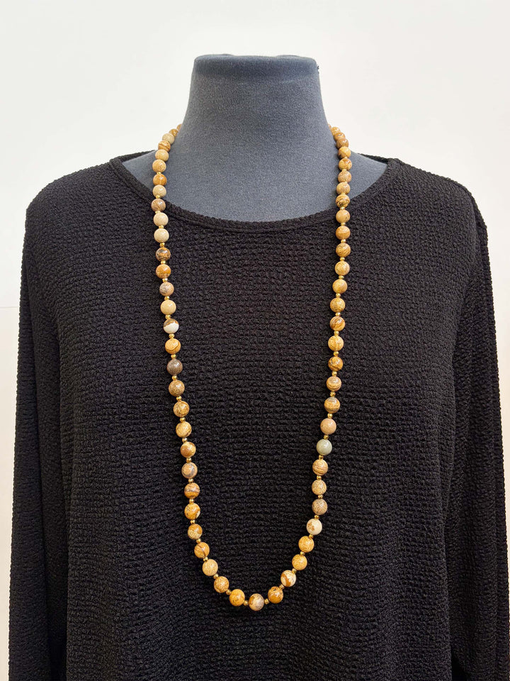 Wood Long Necklace