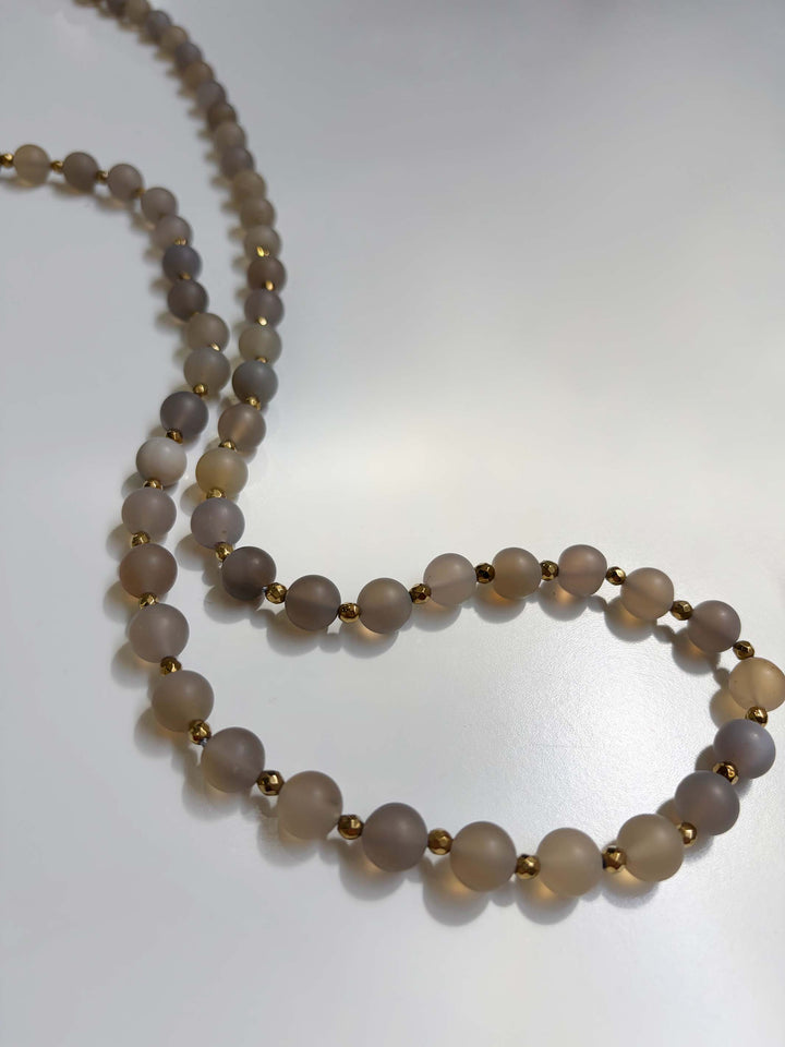 Agate and Gold Necklace