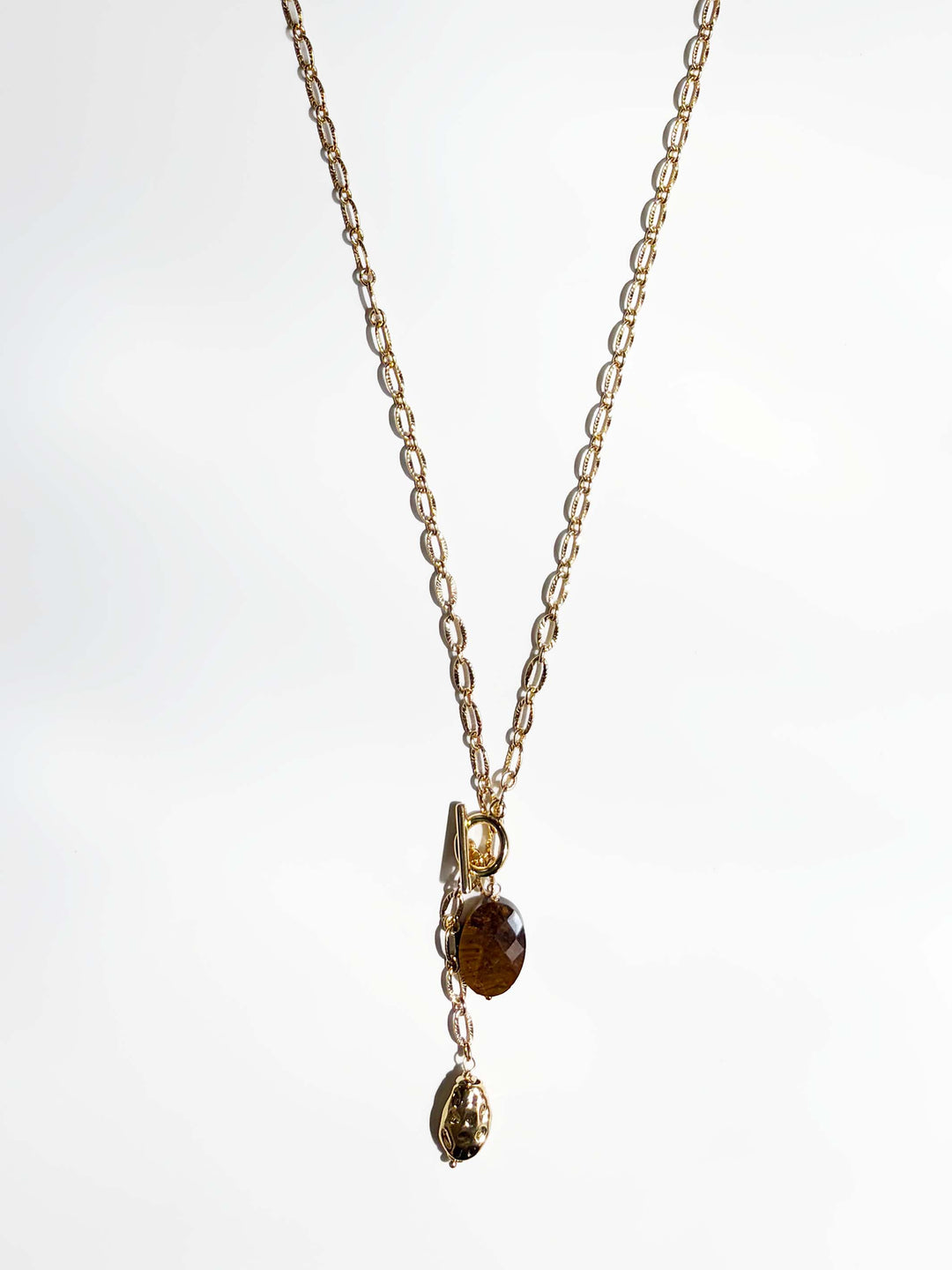 Gold Chain with Tiger Eye Necklace