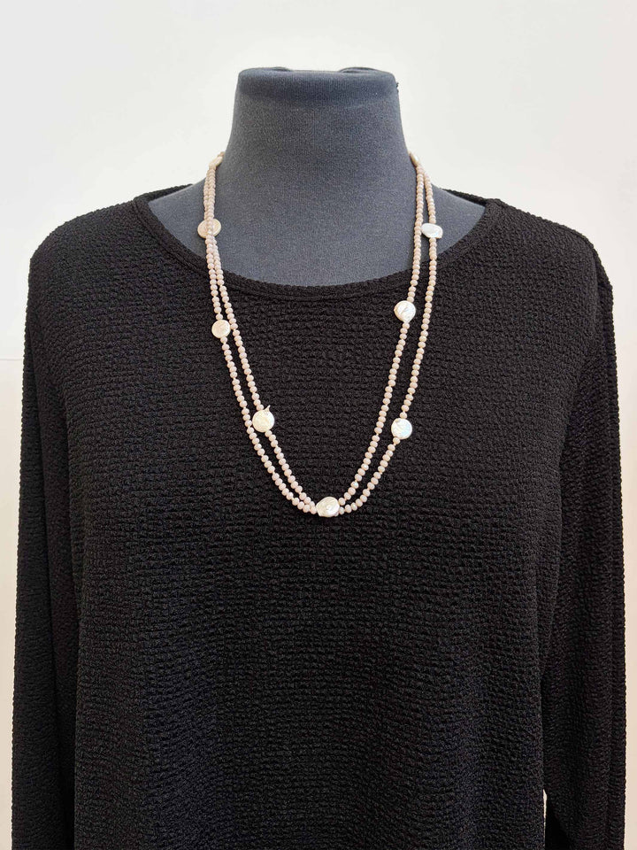 Freshwater Pearl and Crystal Necklace