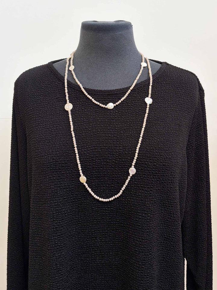 Freshwater Pearl and Crystal Necklace
