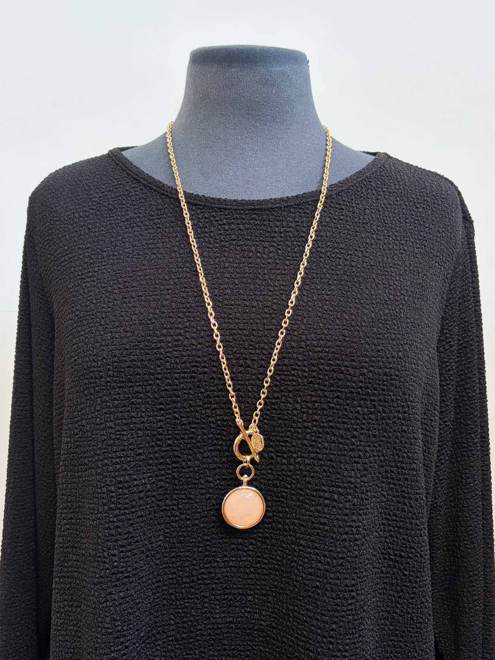 Lotus Necklace-Peach