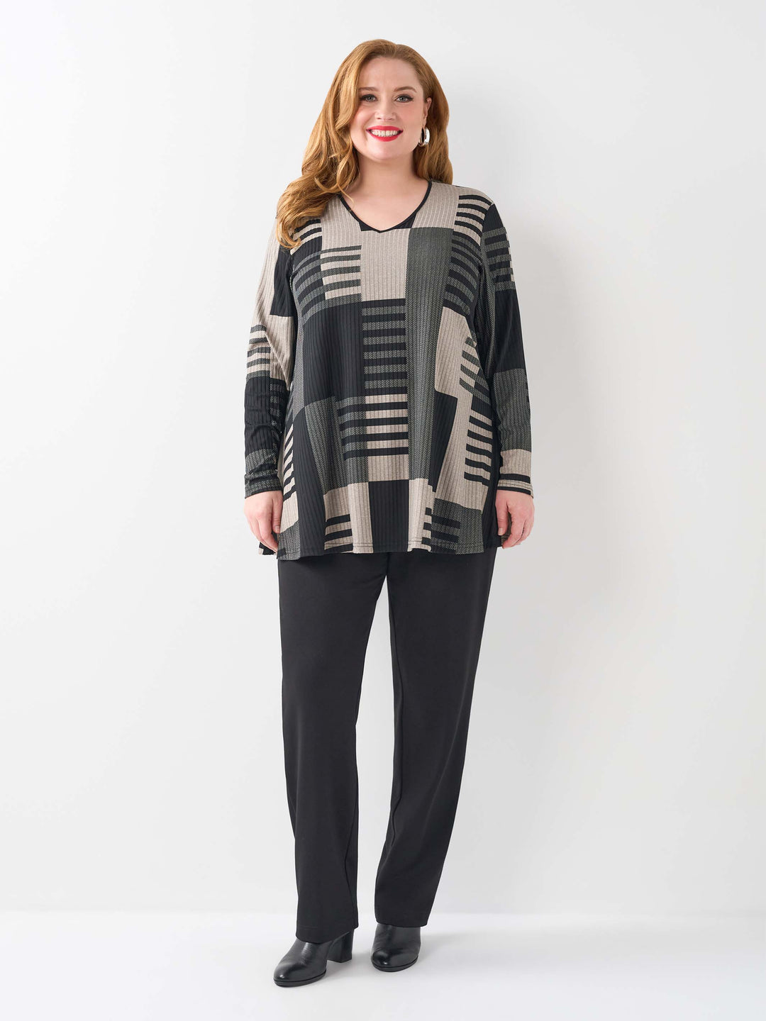 V-Neck Swing Top - Skyline