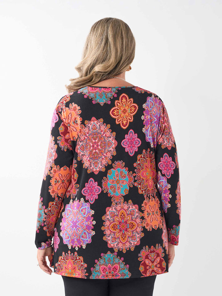 V-Neck Swing Top - Magic Medallions