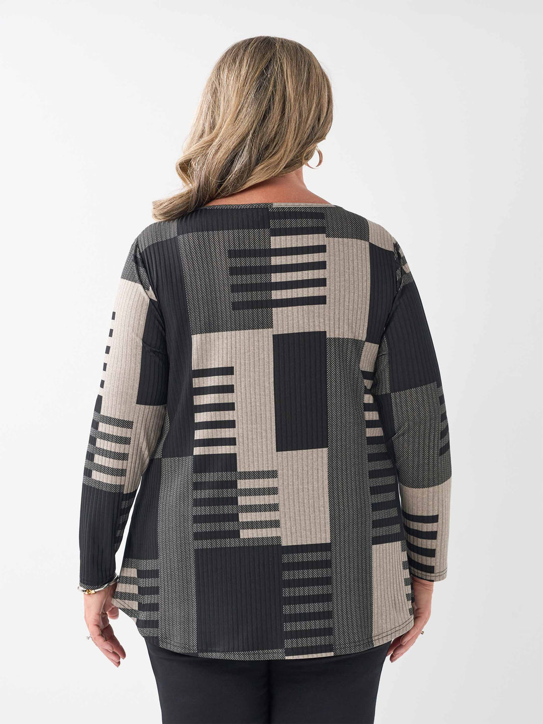 Rib Scoop Hem Top - Skyline