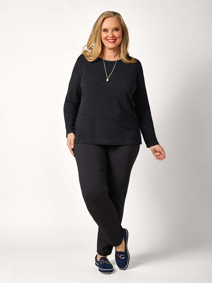 Popcorn Basic Top - Black