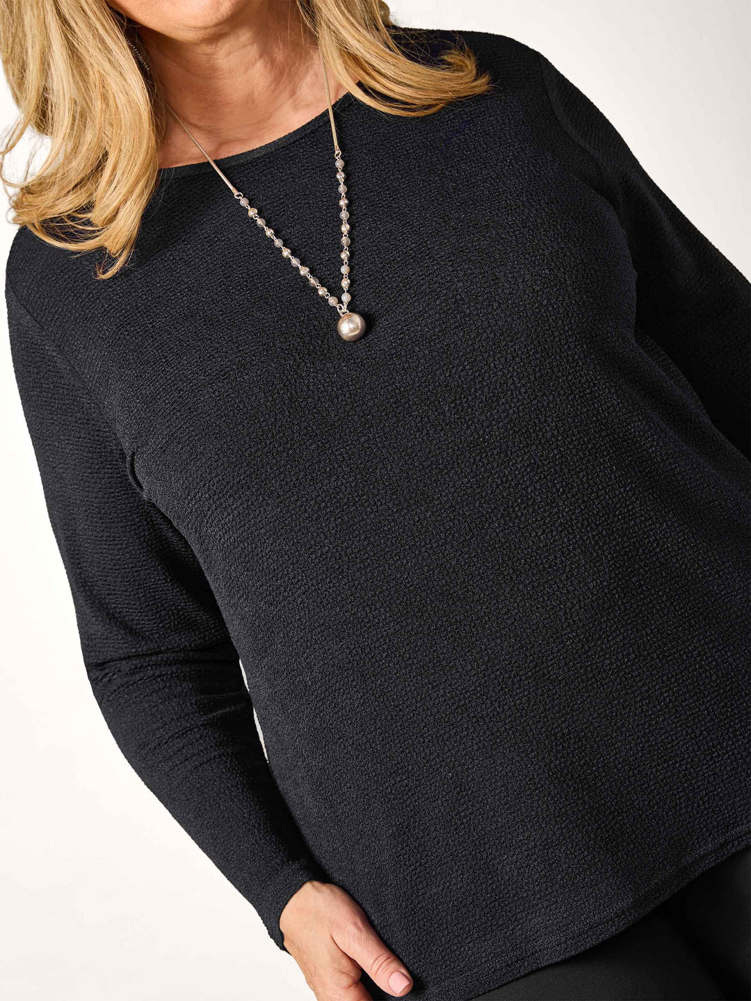 Popcorn Basic Top - Black
