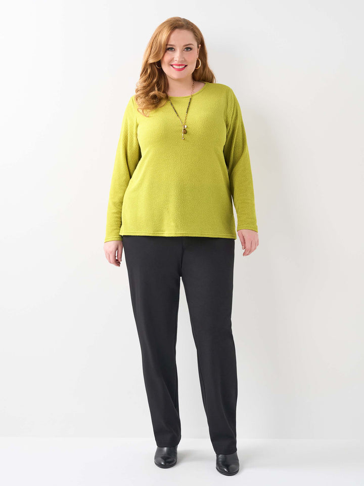 Popcorn Basic Top - Chartreuse