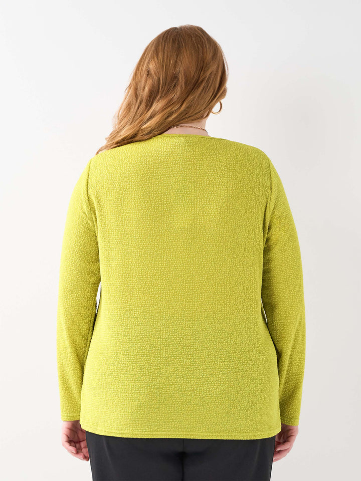 Popcorn Basic Top - Chartreuse