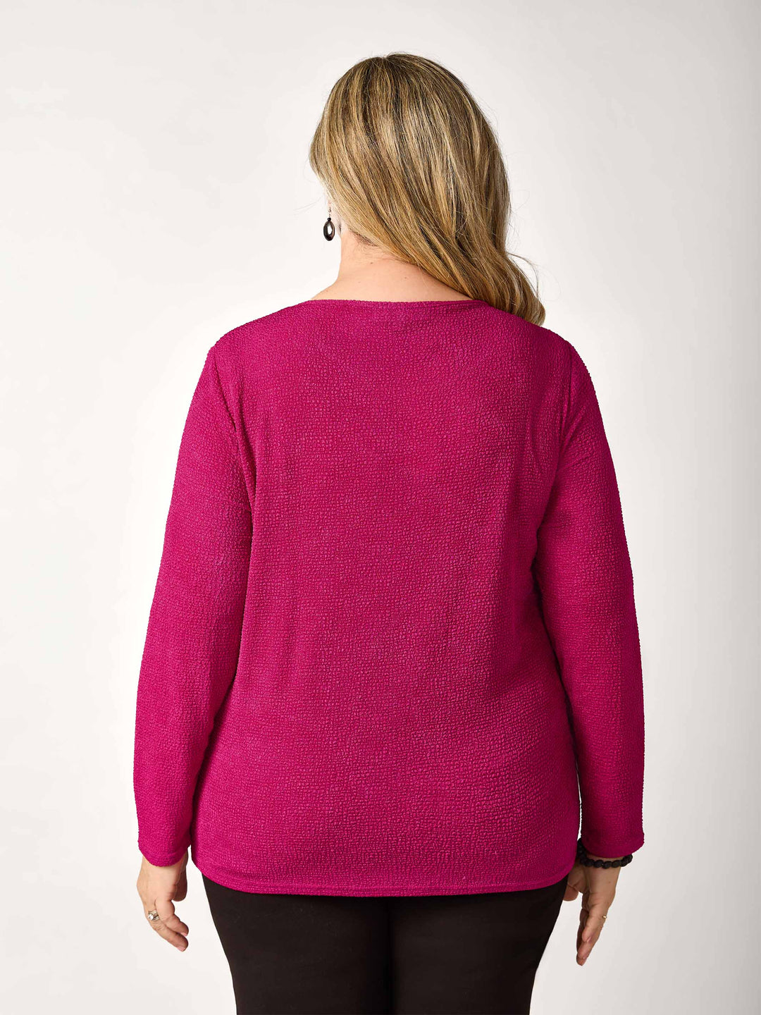 Popcorn Basic Top - Fuchsia