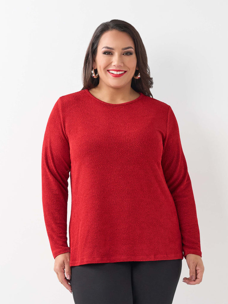 Popcorn Basic Top - Flame – Swish Fashion