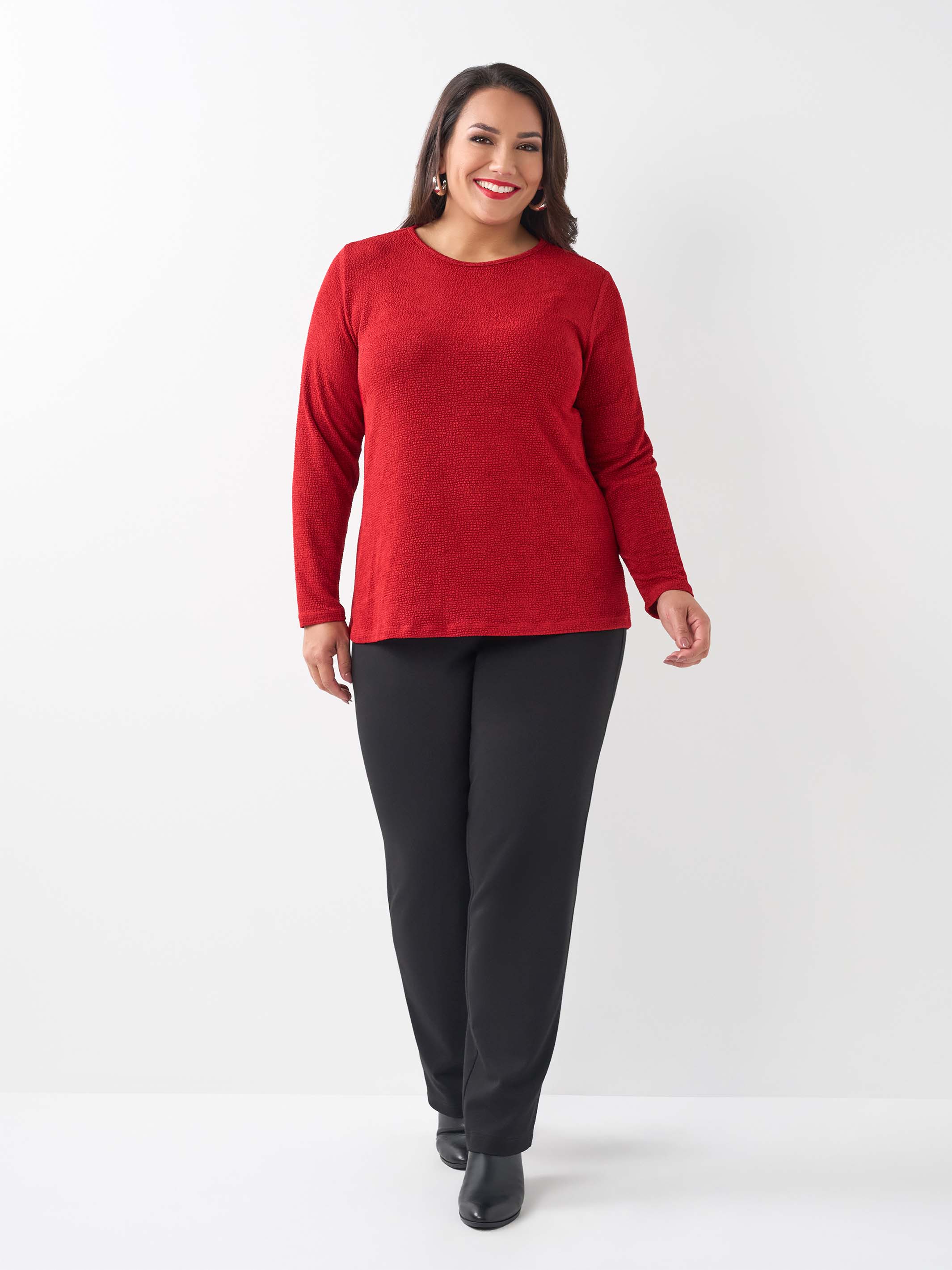 Popcorn Basic Top - Flame – Swish Fashion