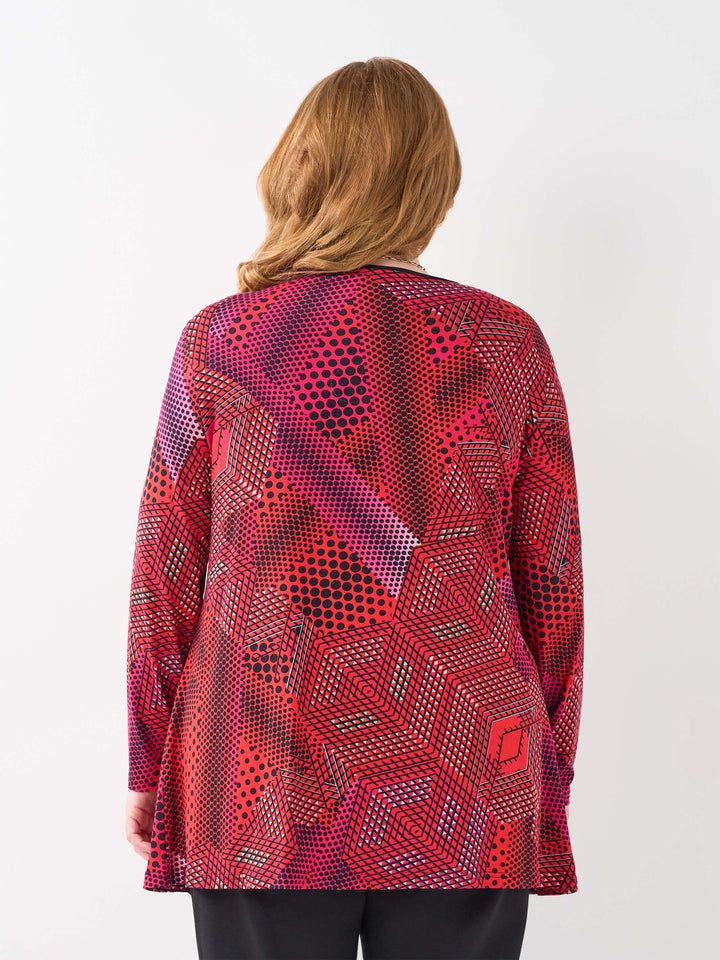 V-Neck Swing Top - Geo Fab