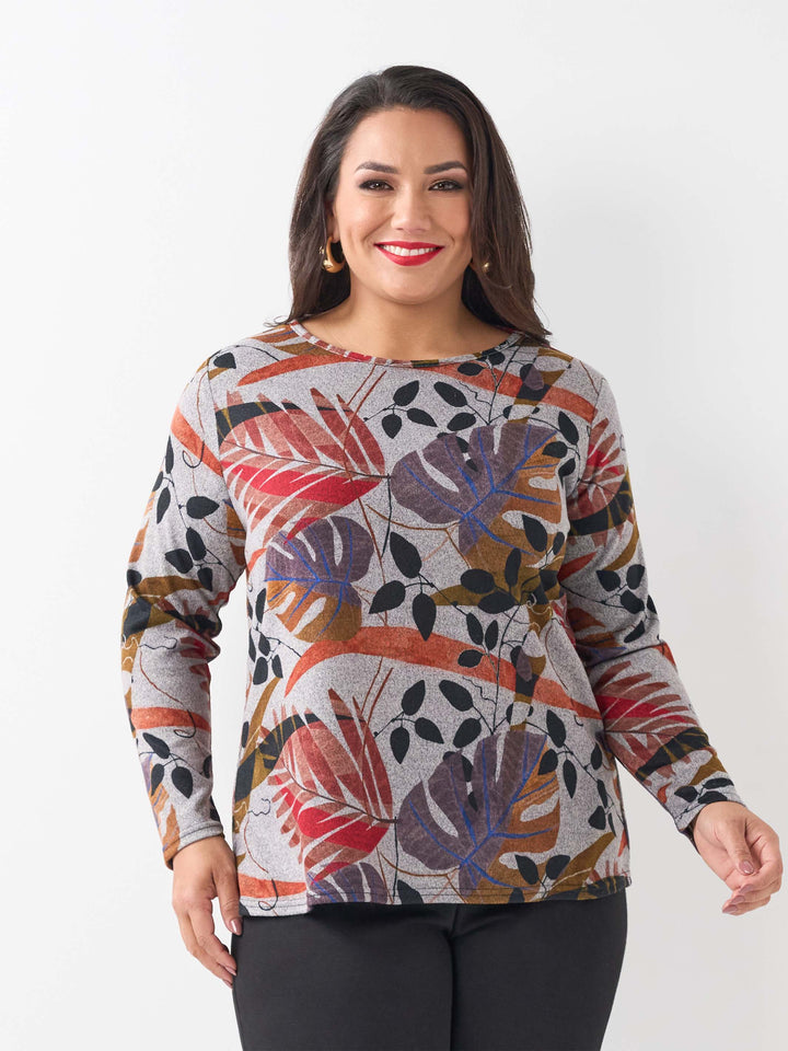 Long Sleeve Basic Top - Birch Field