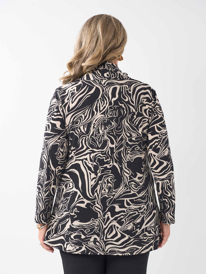 V-Neck 3 Button Swing Jersey Cardigan - Code Name