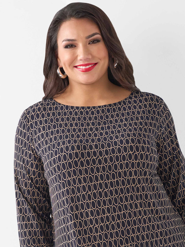 Printed Basic Jersey Top - Classic Oval