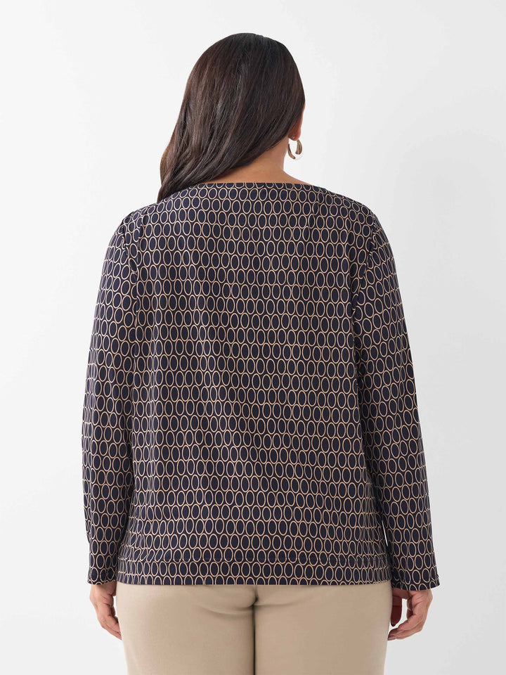 Printed Basic Jersey Top - Classic Oval