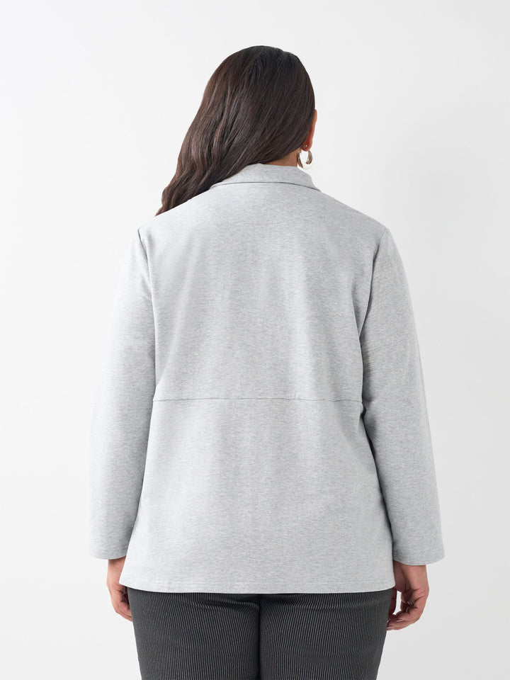 Active Zip Top - Marle Grey