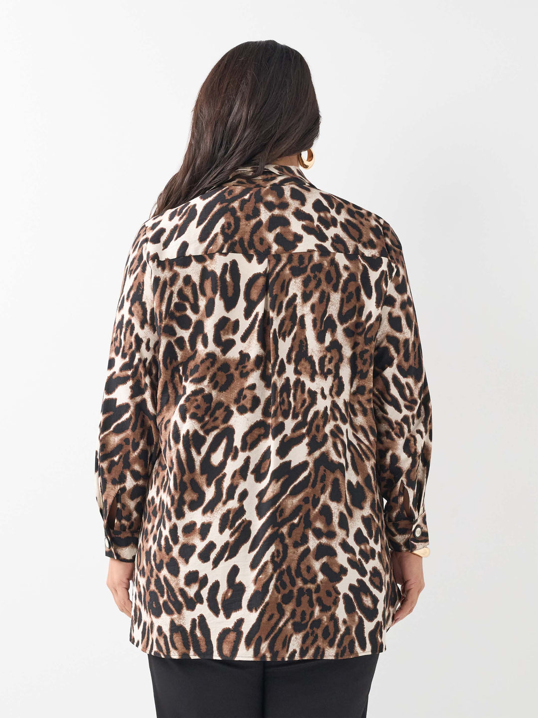 Collared Printed Rayon Shirt - Wild Cat