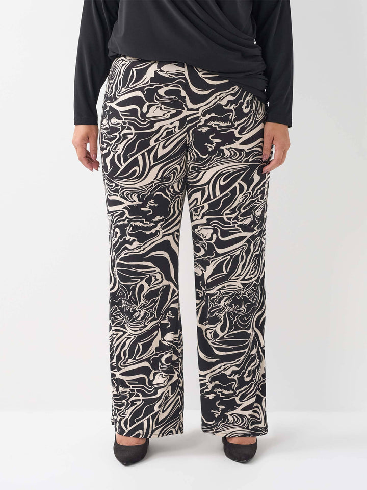 Printed Jersey Palazzo Pant - Code Name