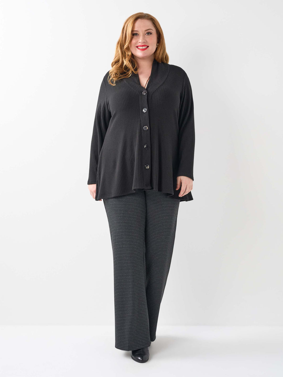 Bootleg Check Pant - Grey/Black