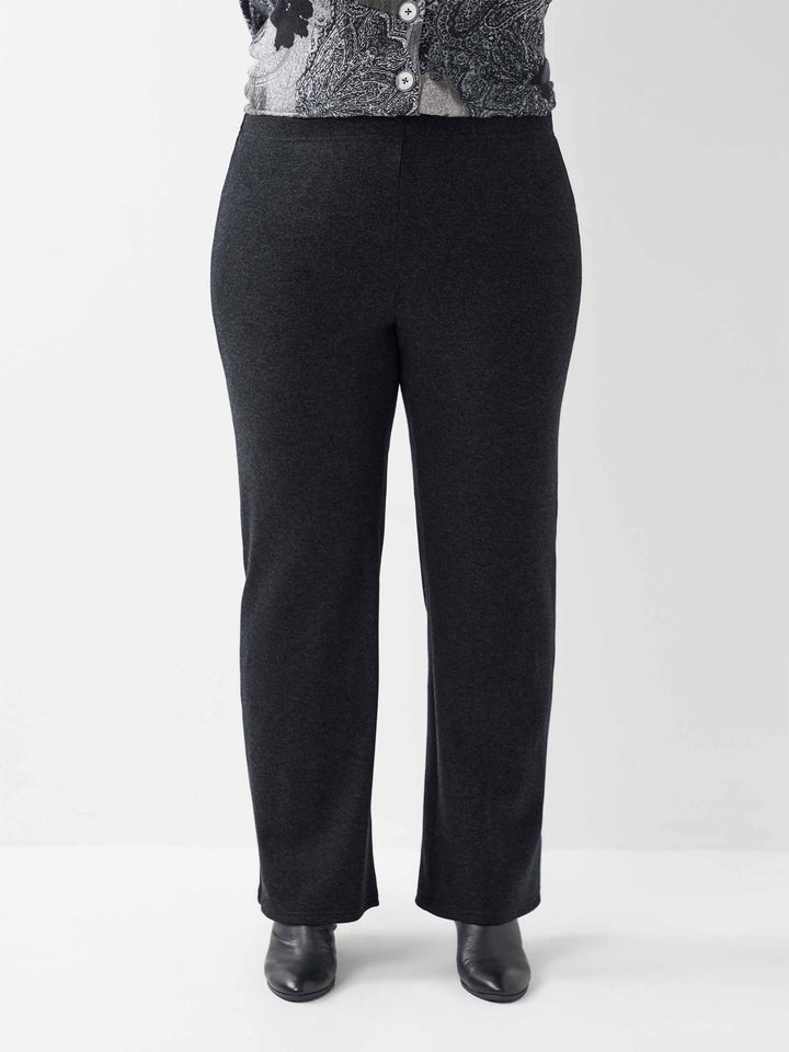 Warm Rib Knit Pant - Black