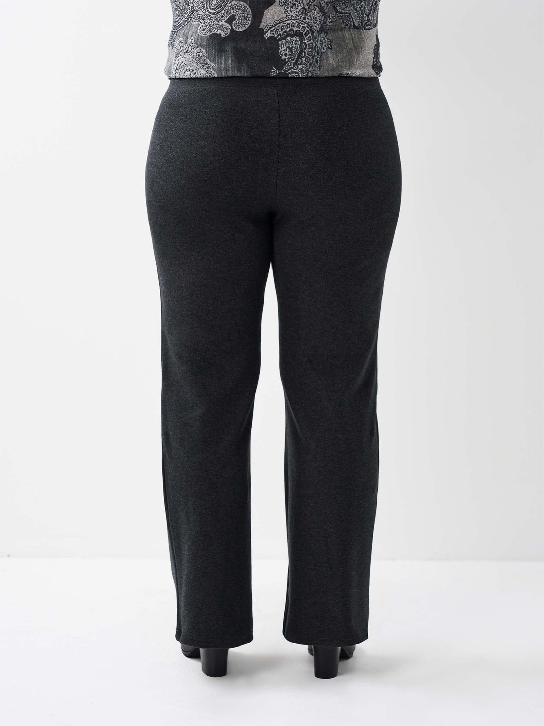 Warm Rib Knit Pant - Black