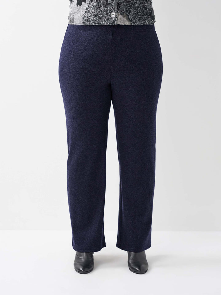 Warm Rib Knit Pant - Navy