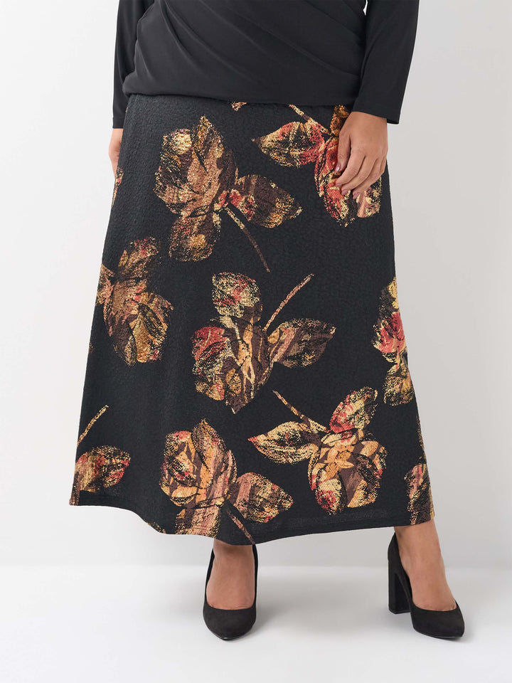 Ankle Length Evening Skirt - Metallica