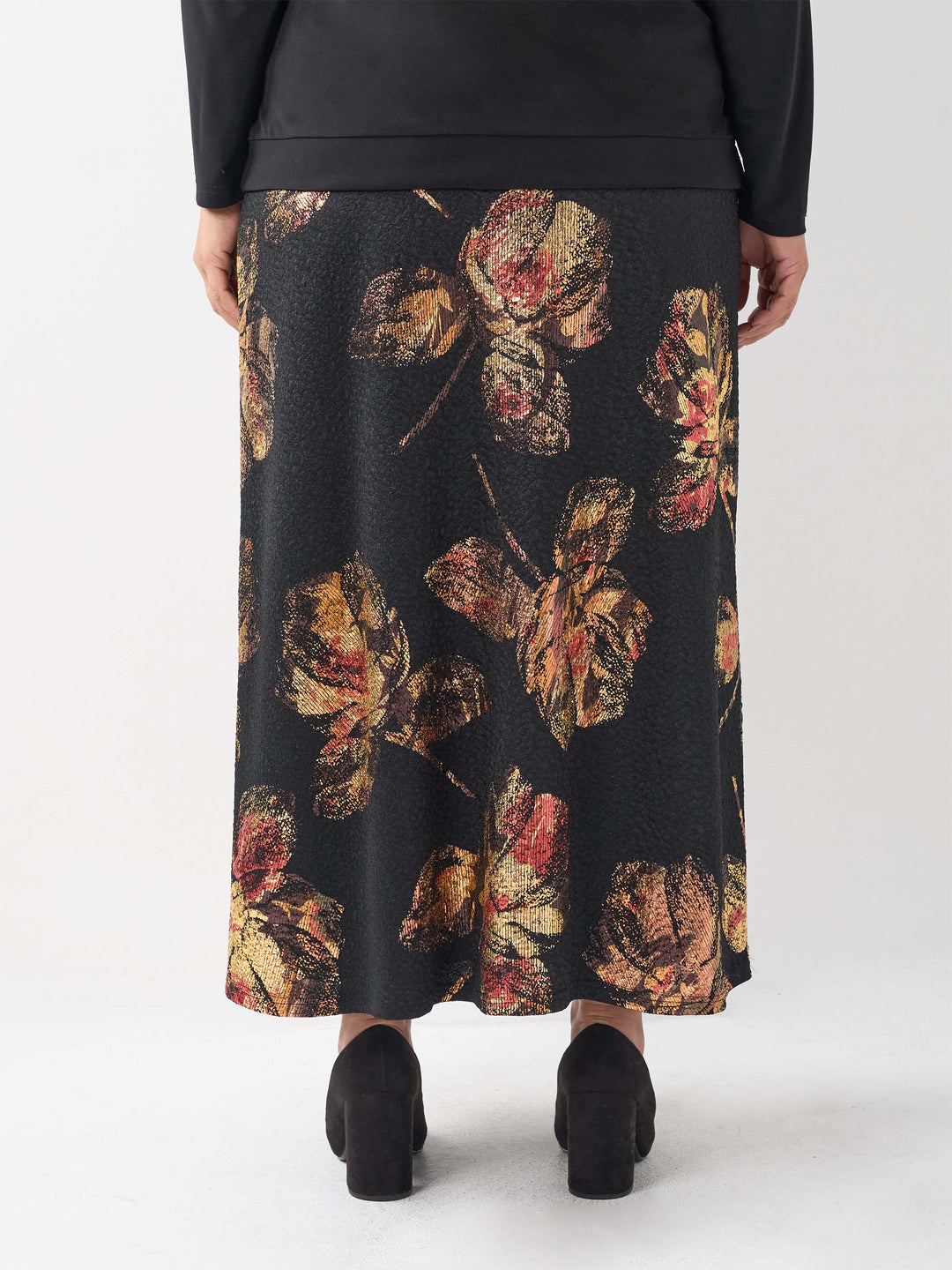 Ankle Length Evening Skirt - Metallica