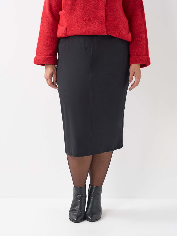 Drill Cotton Skirt - Black