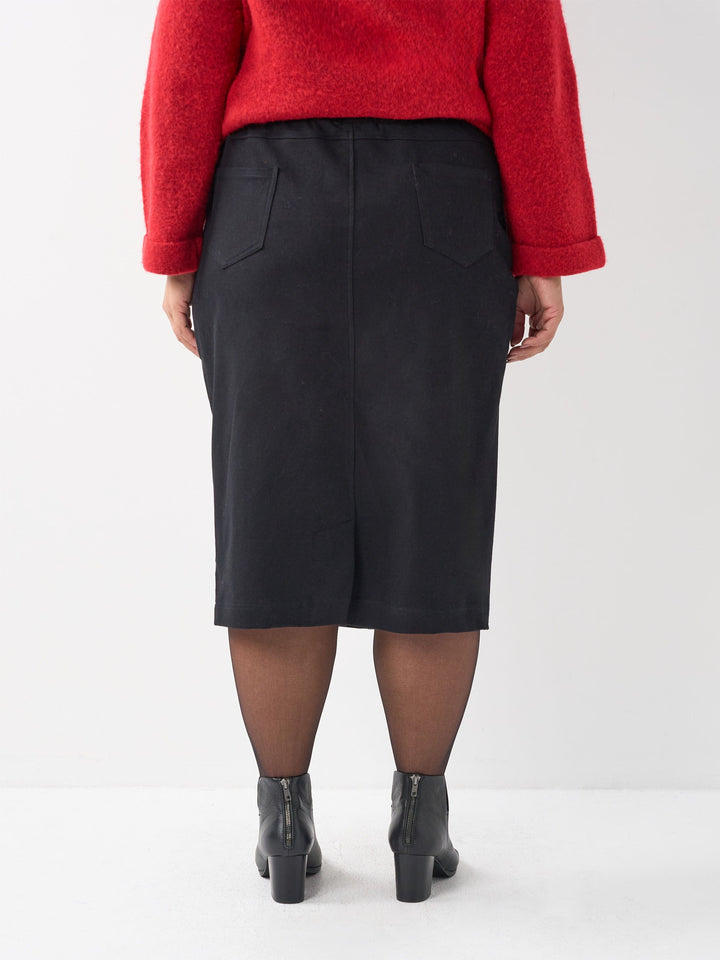 Drill Cotton Skirt - Black
