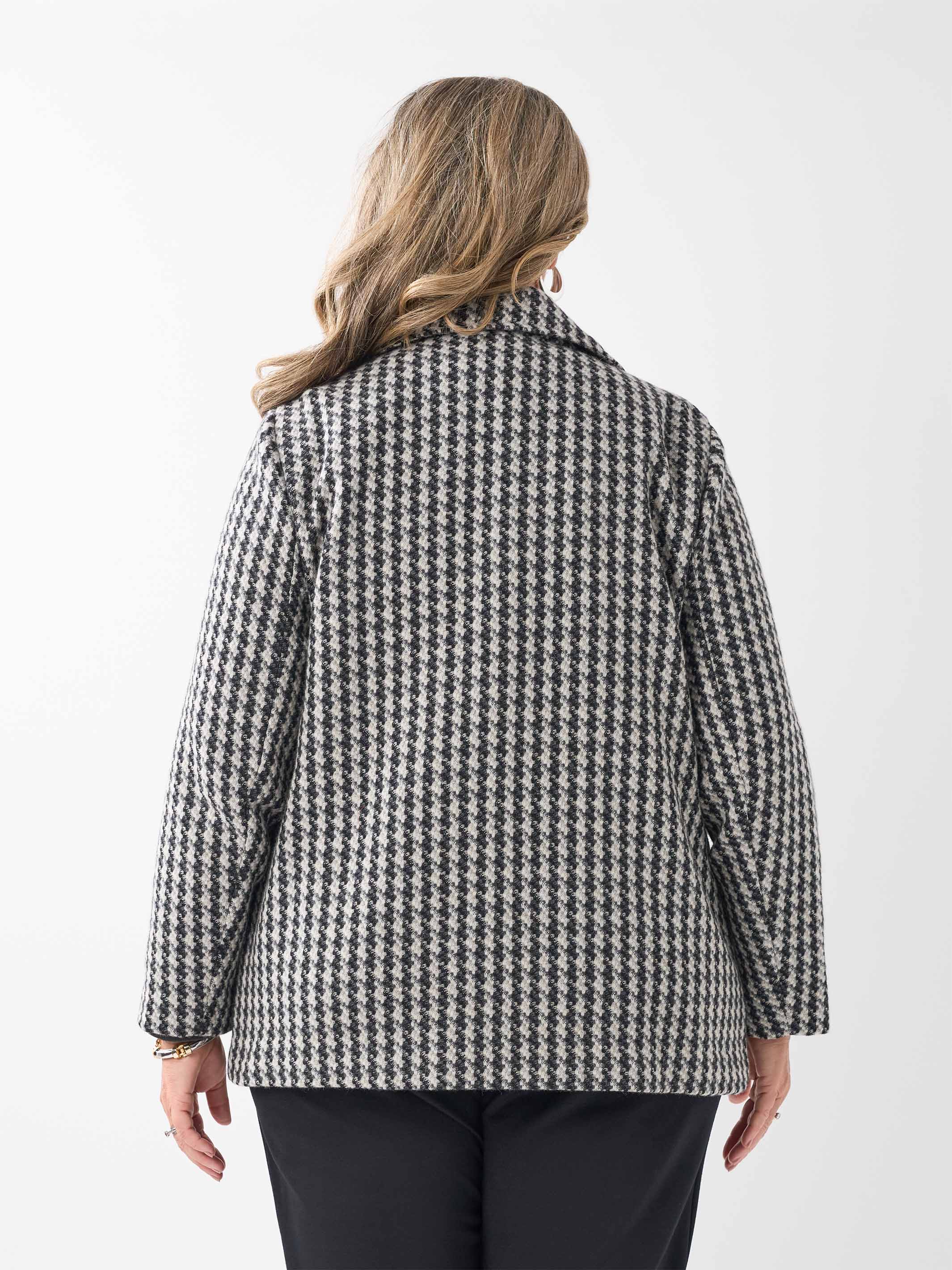 Tailored Short Jacket - Houndstooth – Swish Fashion