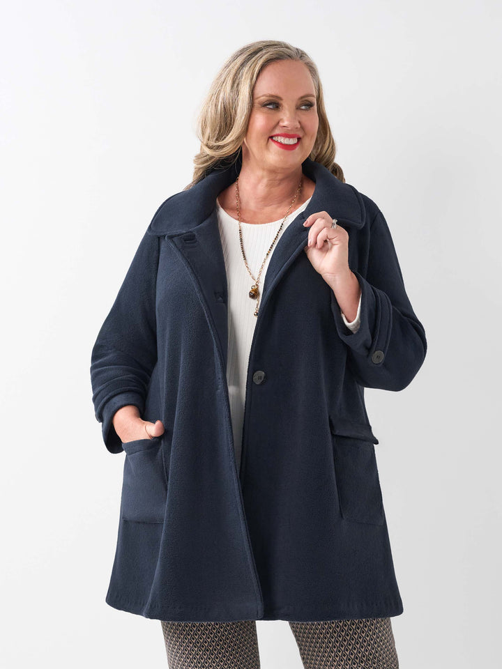 Polar Fleece Coat - Midnight