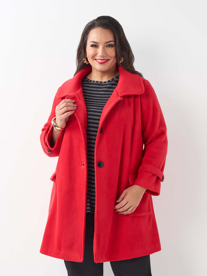 Polar Fleece Coat - Red