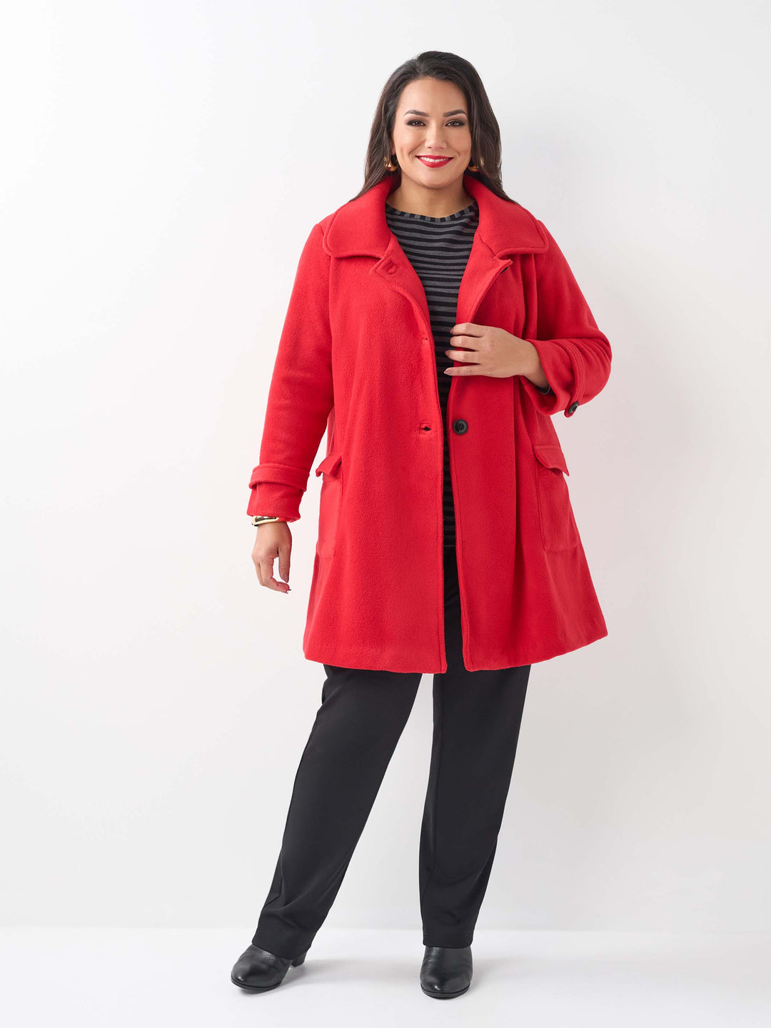 Polar Fleece Coat - Red