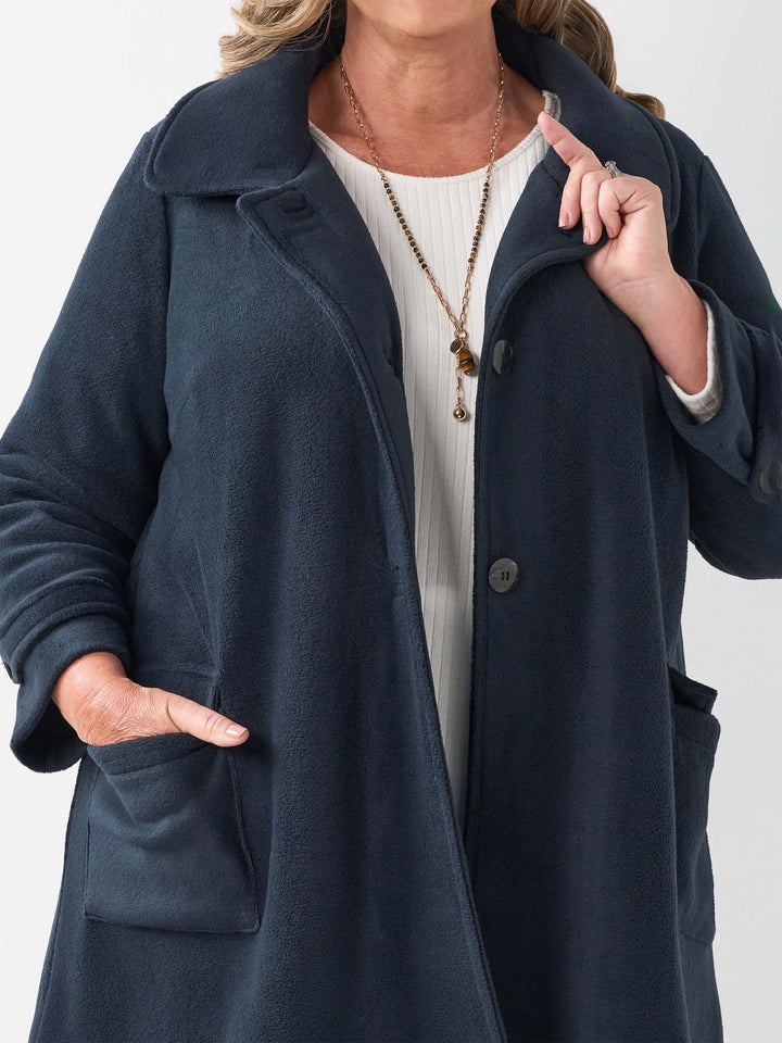 Polar Fleece Coat - Midnight