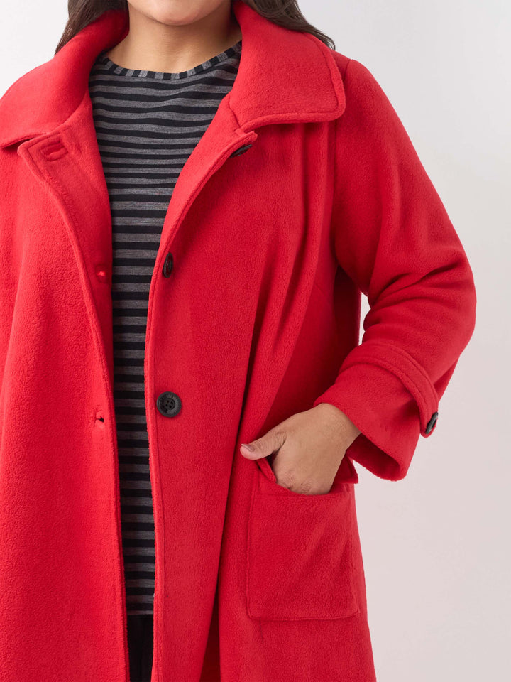 Polar Fleece Coat - Red