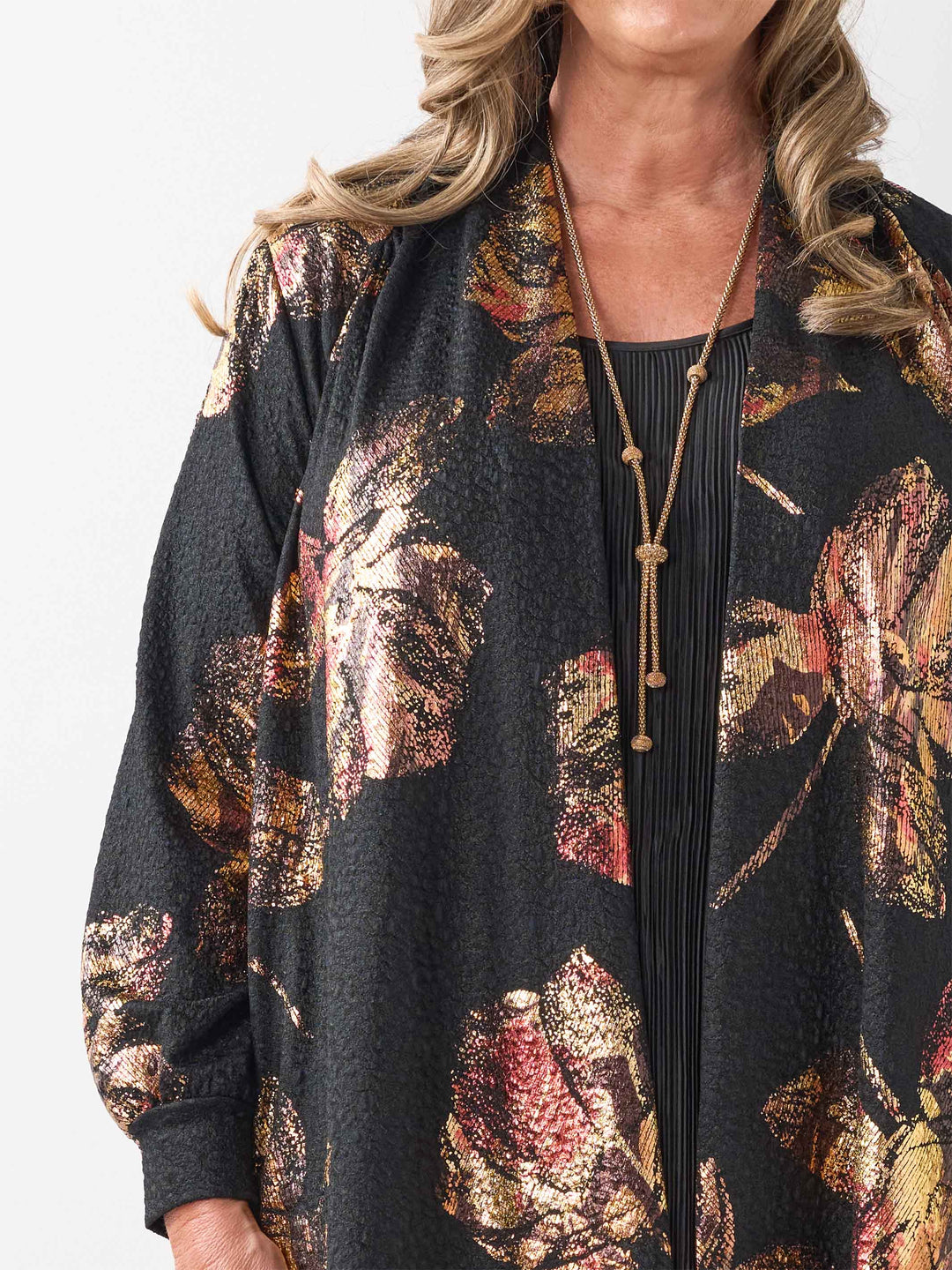 Open Front Evening Jacket - Metallica