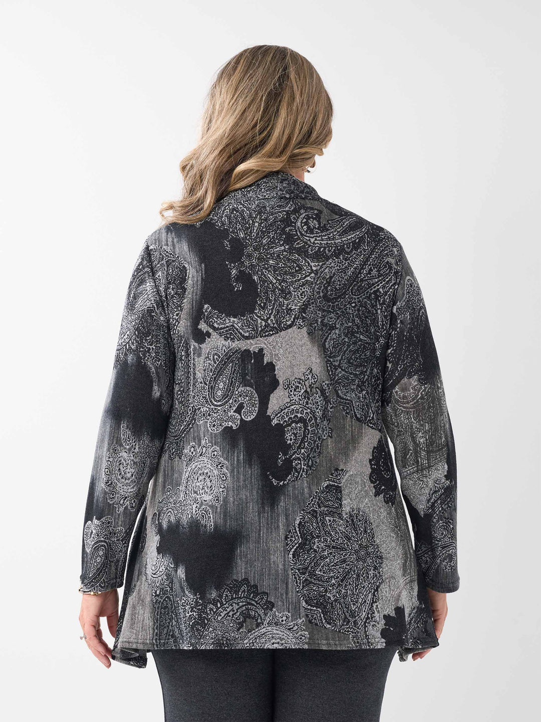 V-Neck Button Trough Cardigan - Overcast