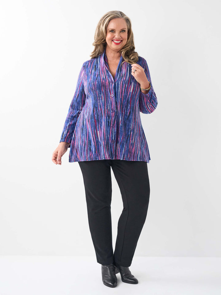 High Neck Cardigan - Violeta