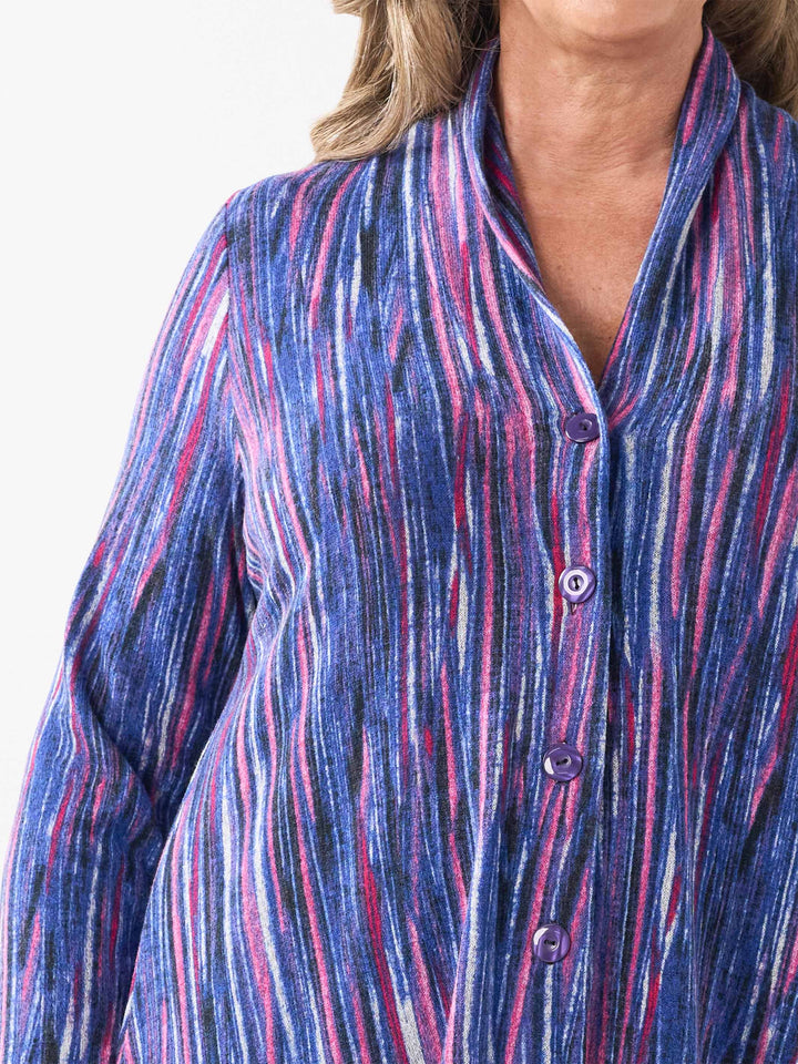High Neck Cardigan - Violeta