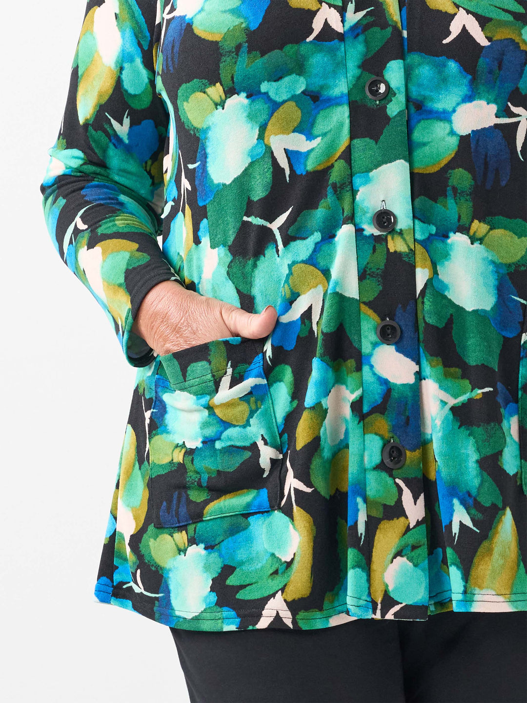 V-Neck Button Through Cardigan - Jewel Life