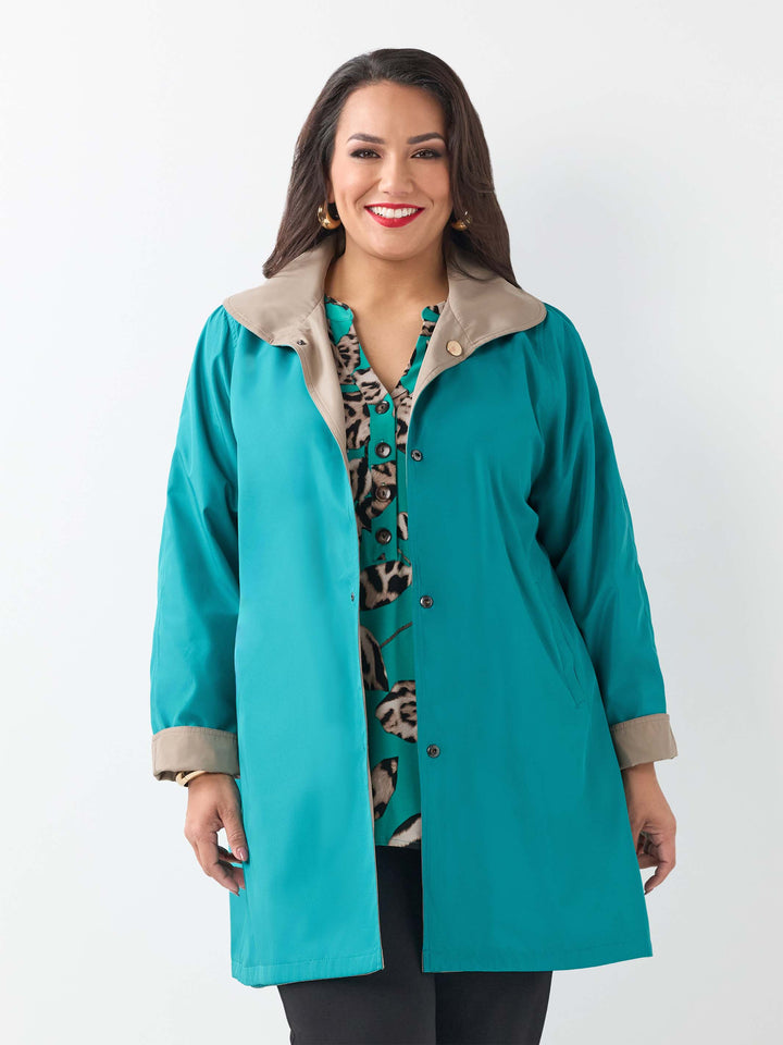 Reversible Jacket - Biscuit/Jade