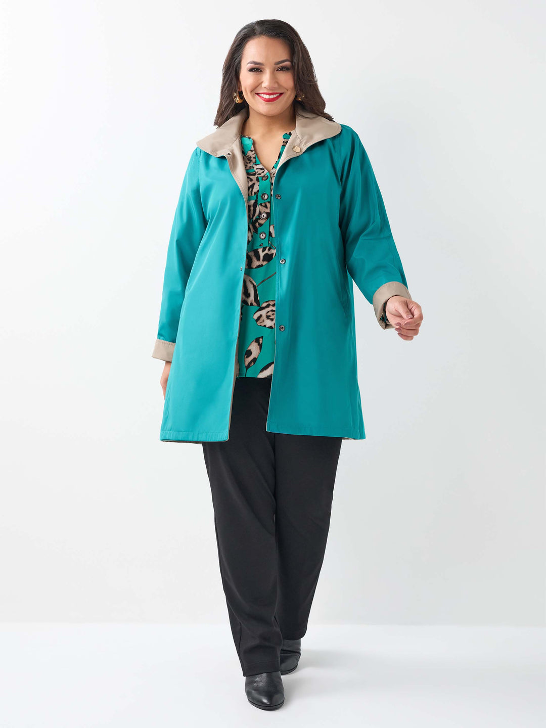 Reversible Jacket - Biscuit/Jade