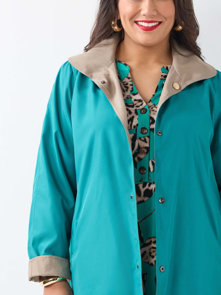 Reversible Jacket - Biscuit/Jade