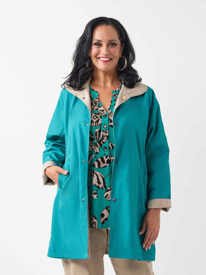 Reversible Jacket - Biscuit/Jade