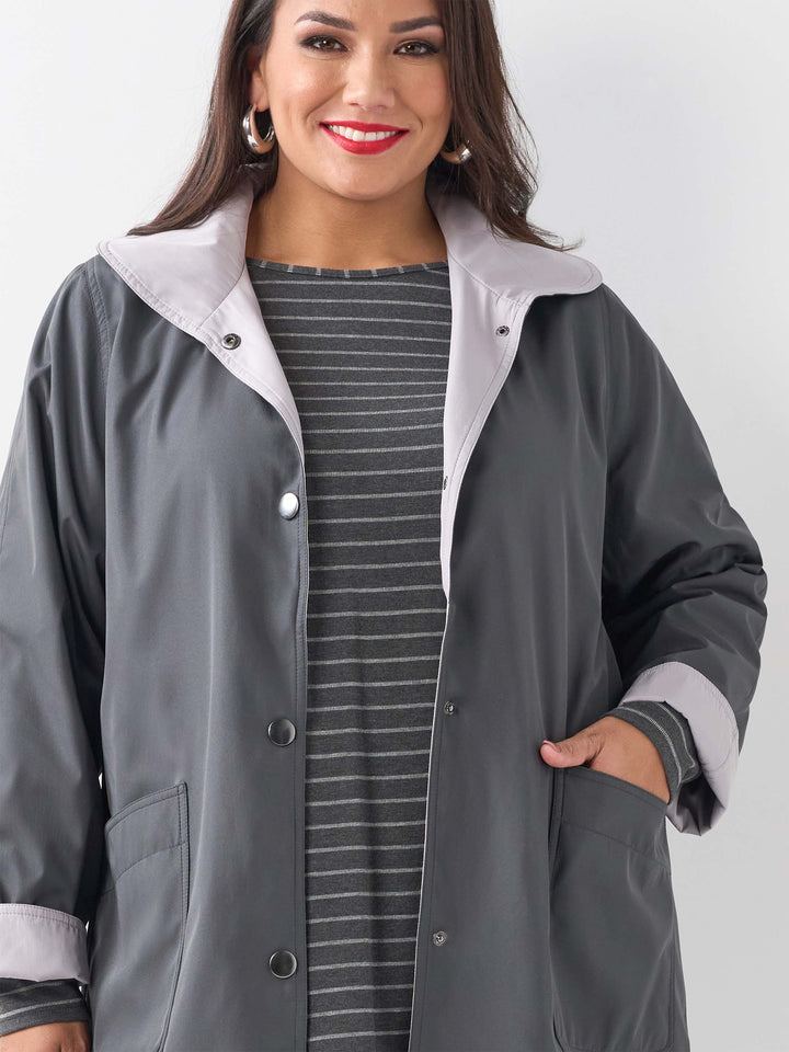 Reversible Jacket - Charcoal/Putty